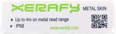 XERAFY Platinum Metal Skin TAG RFID UHF per Industrial Supply Chain, RTI Management, Warehouse Automation, Automated Inventor