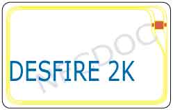 Mifare DESFire 2K HF CONTACTLESS NXP RFID card 13,56 MHz
