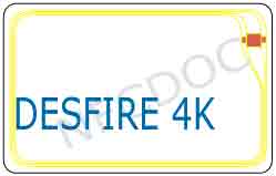 HF Contactless Mifare DESFire 4K card 13,56 MHz