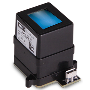 HID® Lumidigm® M-Series Fingerprint Modules, Access control devices, time and attendance clocks and self-service kiosks. Patented multispectral imaging (MSI) identifies and rejects fake finger attempts